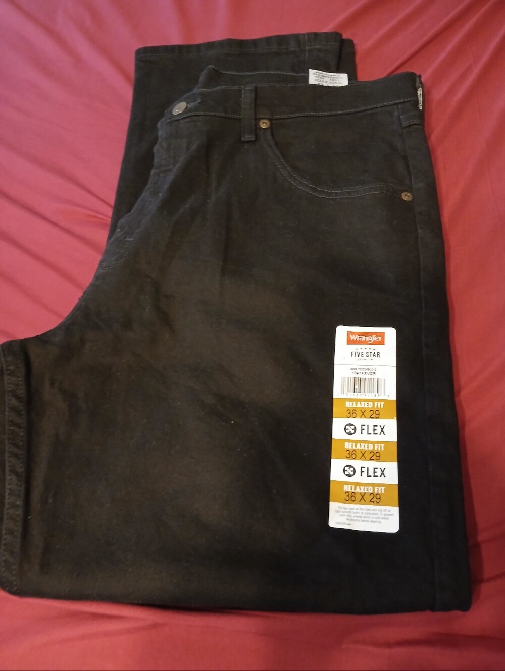 Wrangler Black Relaxed Fit Men's Jeans